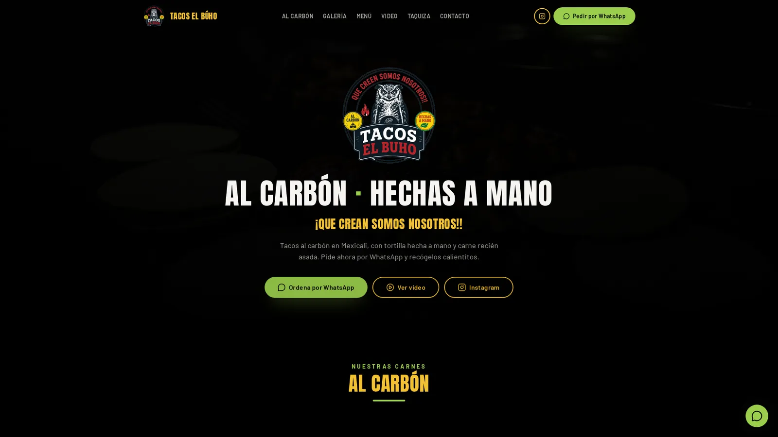 Website de Tacos El Búho